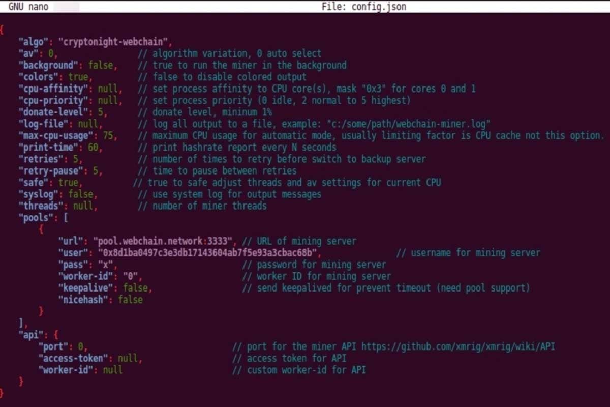 mining config.json file
