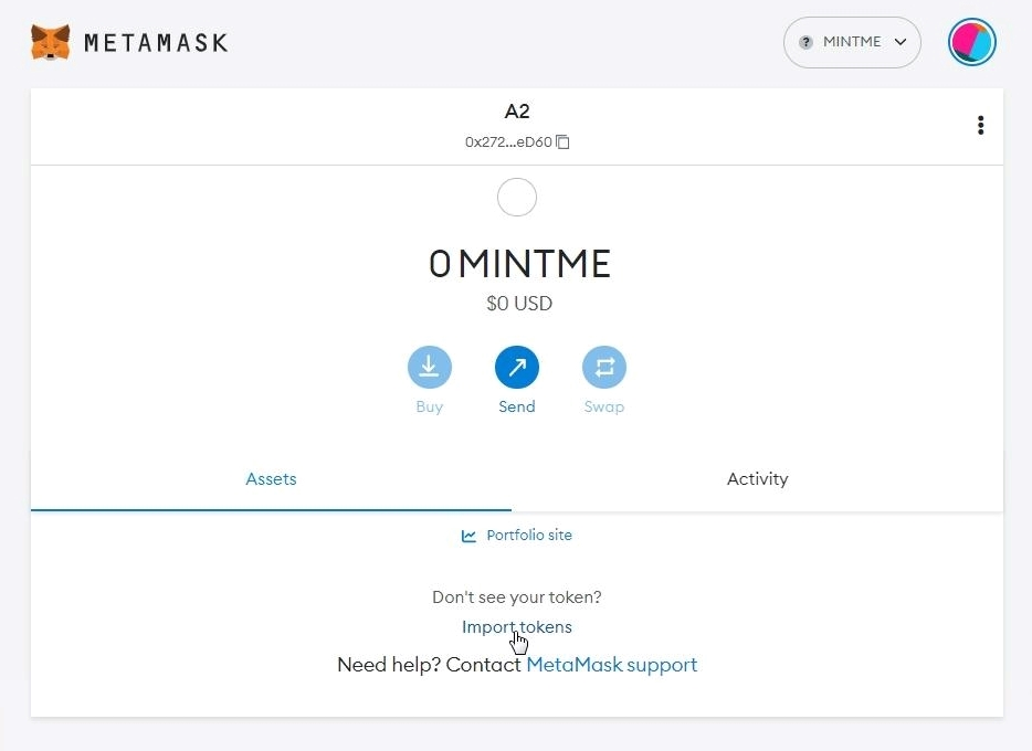 How To Add A Token To Metamask Wallet MintMe