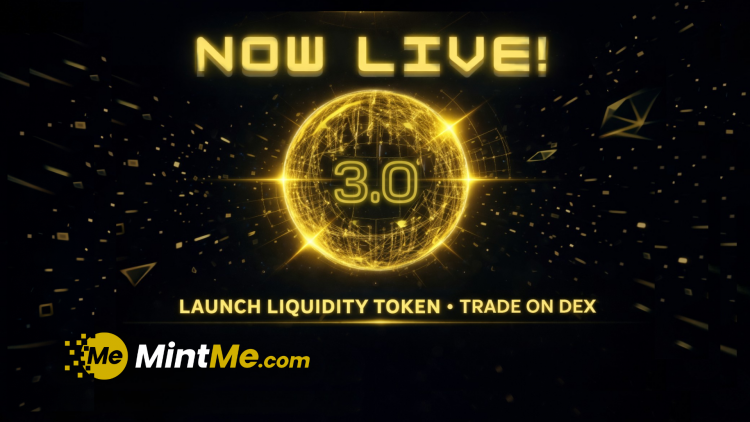 MintMe 3.0 is now live — Liquidity Token & DEX trading available